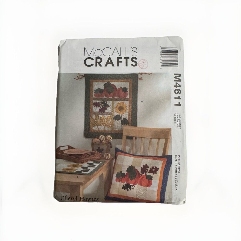 McCalls Crafts M4611 Harvest Sampler Sewing Pattern Cheryl Haynes Wall Hanging